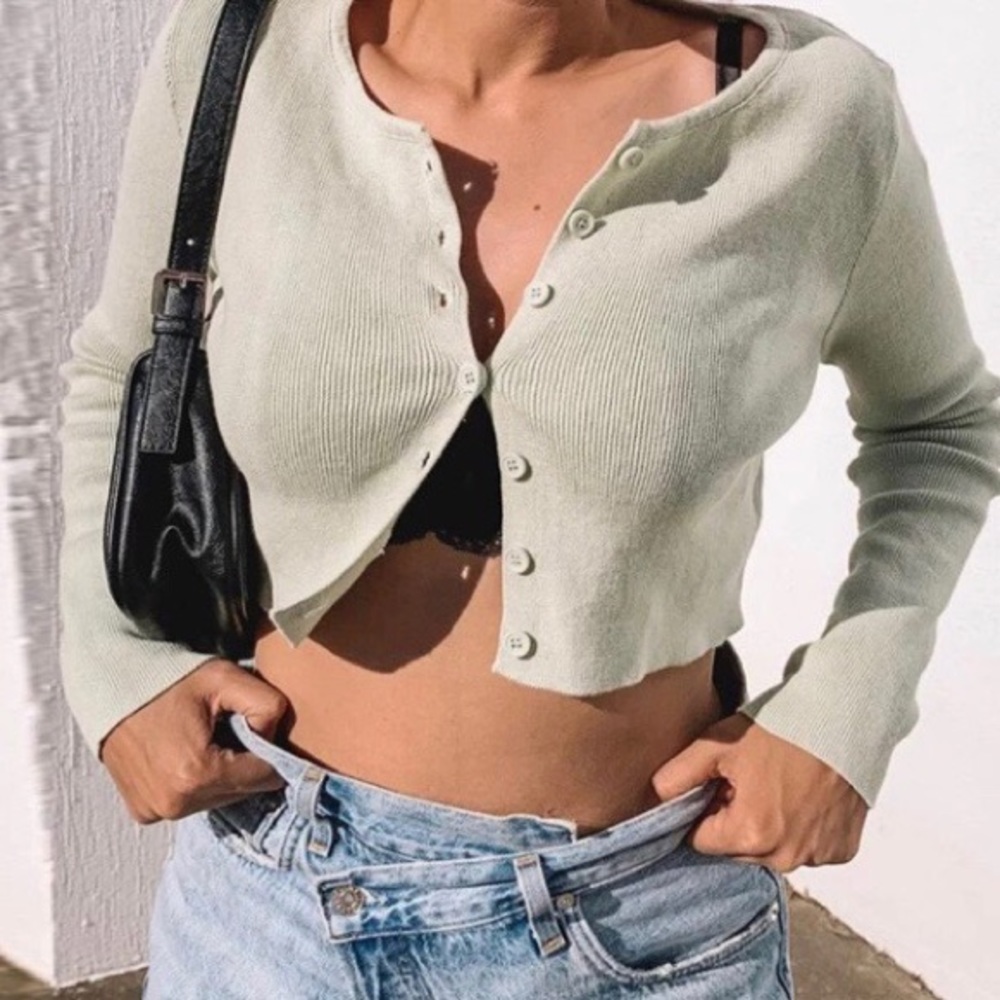Mint Green Cardigan Top